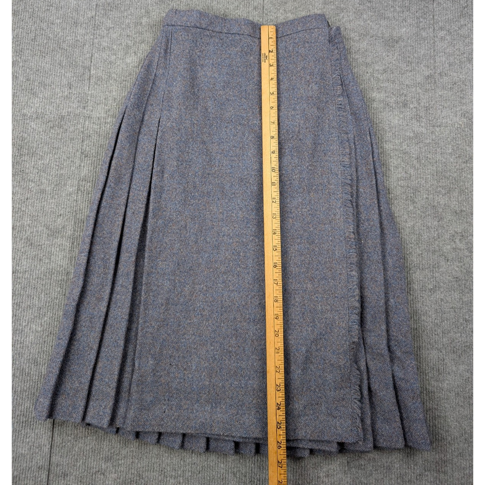 Edinburg Woollen Mill Skirt Suit Set Women 10 3 Piece Vintage Blue Pleated Retro - Picture 13 of 16